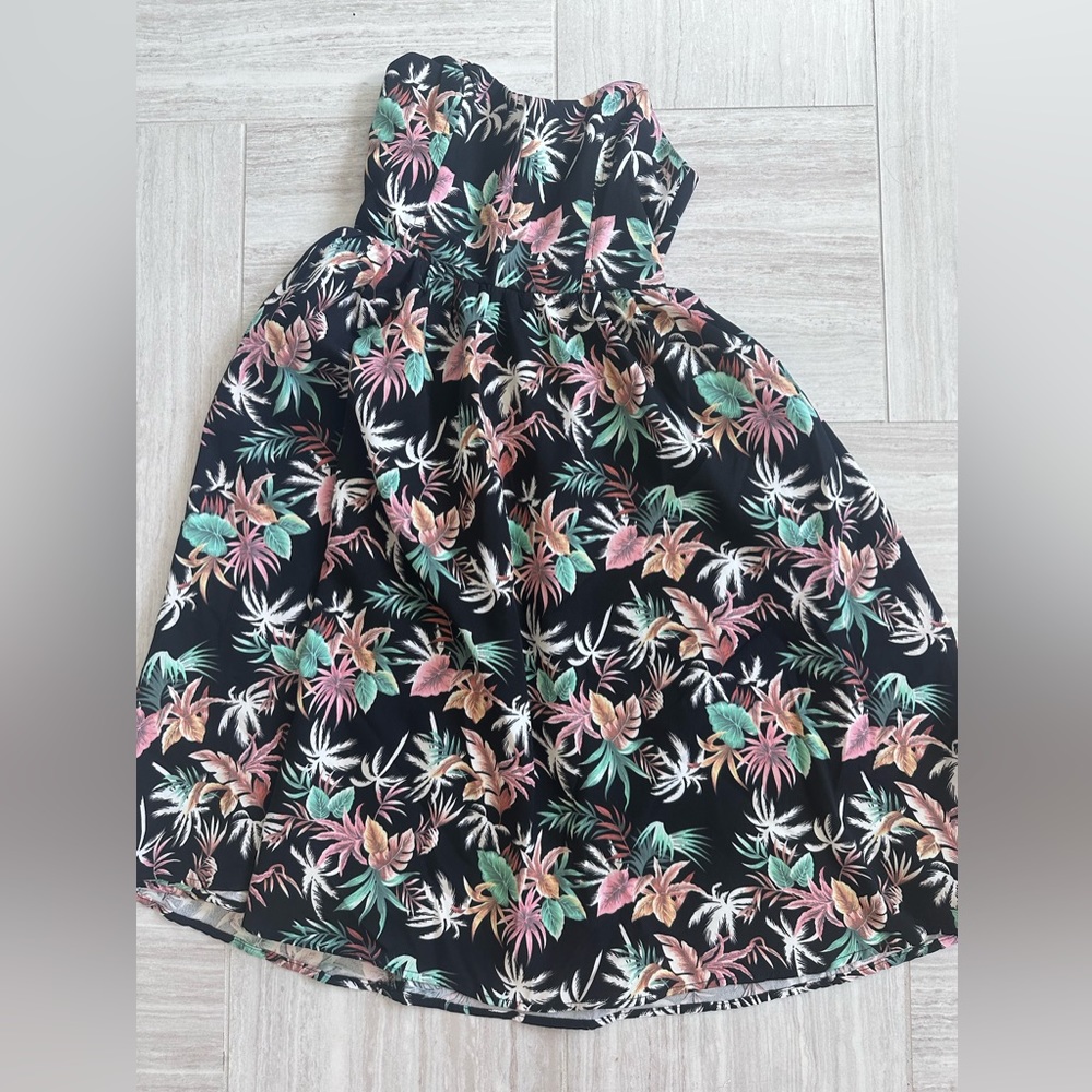 Strapless midi dress